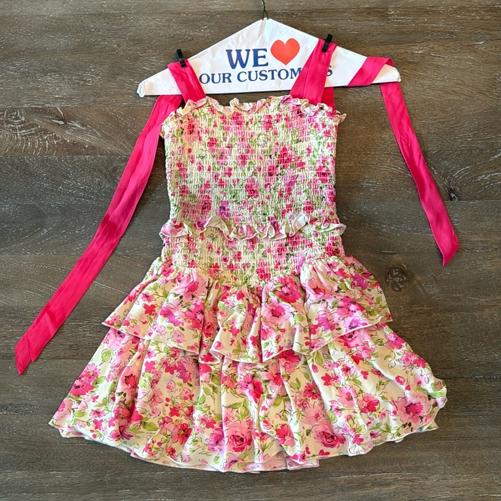 Katie J NYC girls floral dress size large